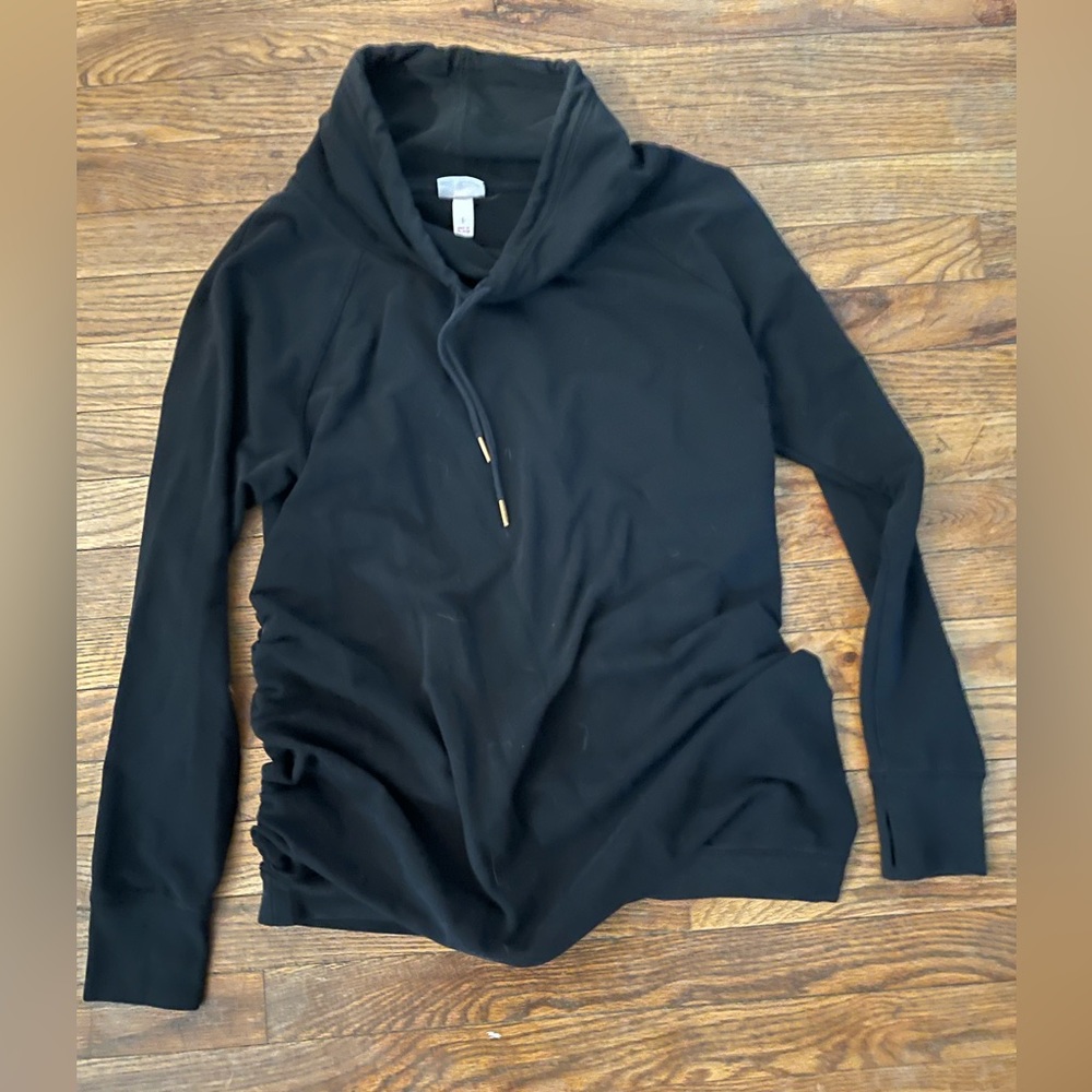 Maternity Cowl-neck sweatshirt with thumb holes